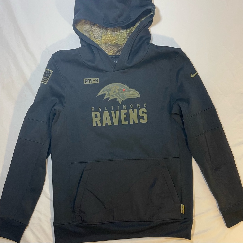 Kids Nike Black Baltimore Ravens Pullover Hoodie